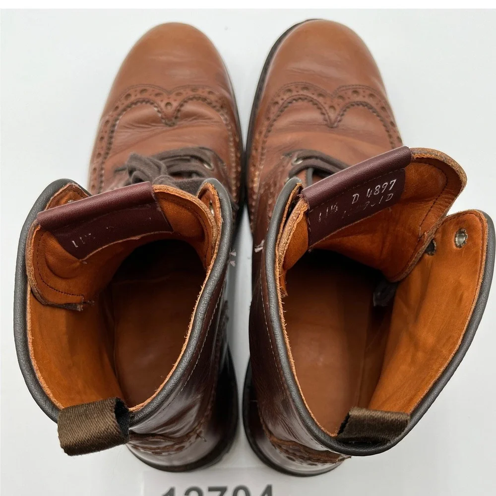 Allen Edmonds Dalton Boots Mens 11.5 D Brown Good Weatherproof Leather Wingtip